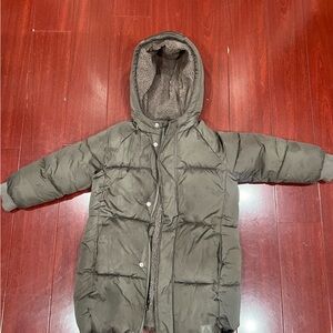 GAP Kids Hooded Puffer Jacket - Dark Brown